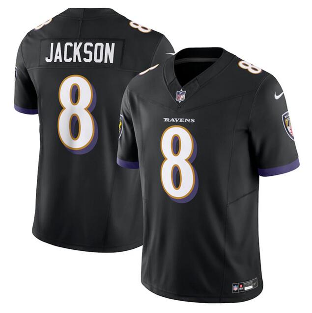 Men's Baltimore Ravens ACTIVE PLAYER Custom Black 2023 F.U.S.E Vapor Football Jersey